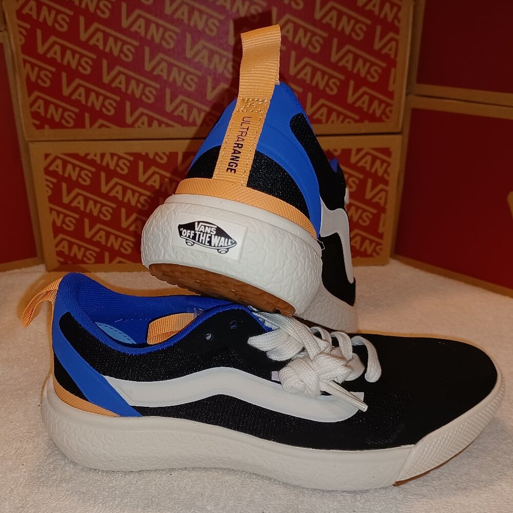 VANS Men's 4/Women's 5.5 UltraRange Exo Pop Black Multi White Blue VN0A4U1K50M